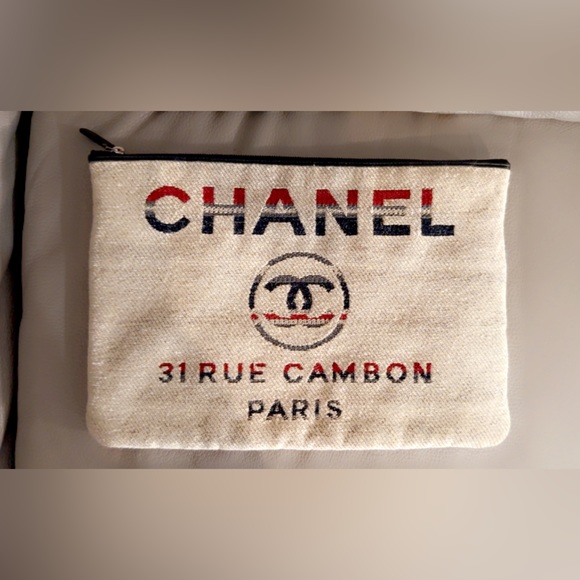 Chanel Canvas Clutch / Pouch - Picture 1 of 8